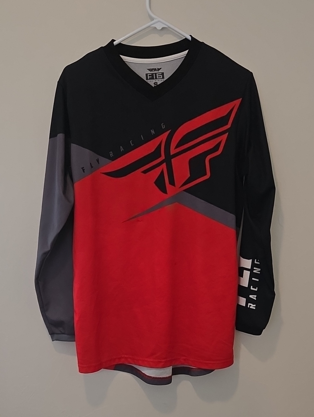 Mens Red & Black Long Sleeve MX Jersey
